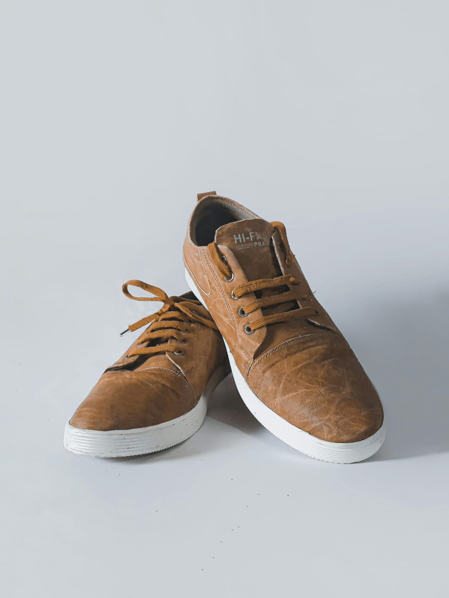 Suede mixed sneakers